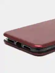 Бордовый чехол-книжка для iPhone XR, 10r, экокожа