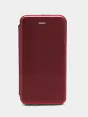 Бордовый чехол-книжка для iPhone XR, 10r, экокожа