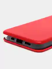 Красный чехол-книжка для iPhone 13, экокожа