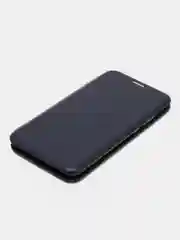 Темно-синий чехол-книжка Xiaomi Mi 8, Сяоми ми 8, экокожа