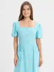 Голубой платье летнее