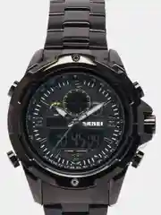 Серебряный мужские наручные часы Skmei 1499 в подарочной упаковке