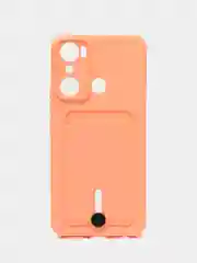 Пастельно-коралловый силиконовый чехол для Infinix Hot 20i (инфиникс хот 20i)