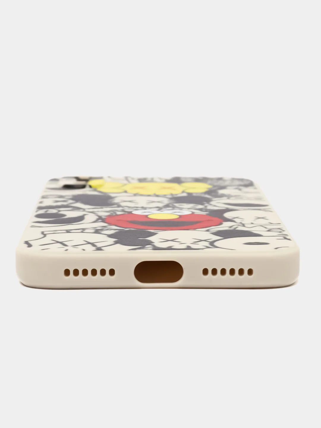 Бежевый чехол с принтом на iPhone XS