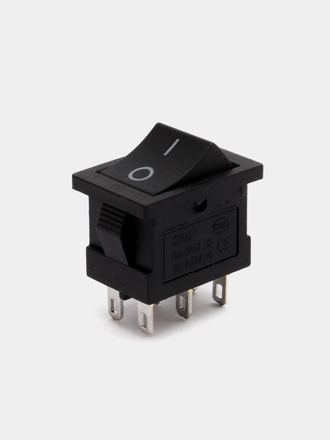 Переключатель KCD1-101 on-on черный, 6A 250VAC, 6 контактов