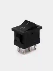 Переключатель KCD1-101 on-on черный, 6A 250VAC, 6 контактов