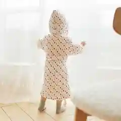 Халат детский муслиновый LoveLife "Сердечки", хлопок, 6 лет, рост 116-122 см