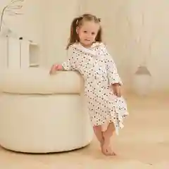 Халат детский муслиновый LoveLife "Сердечки", хлопок, 6 лет, рост 116-122 см