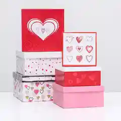 Набор коробок "Признание в любви", 6 в 1, 25,5 х 25,5 х 13, 16 х 16 х 8 см