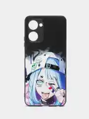 Сиреневый чехол с рисунком на Realme 10 Pro 5G (Реалми 10 Про 5G)