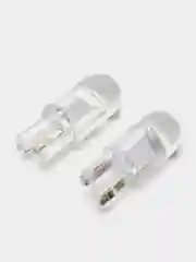 Светодиодные габаритные LED лампочки 2 шт лампы/огни/габаритки T10/W5W, теплый-белый цвет