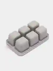 Серый форма для льда с крышкой на 6 кубиков