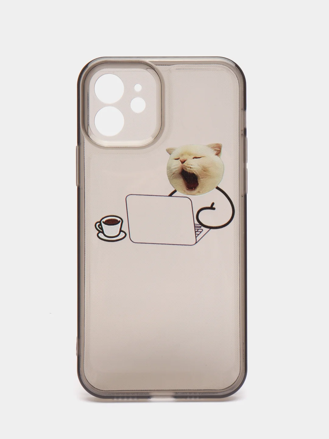 Черный чехол на iPhone 11, 12, 13 / 14 Pro Max / 7, 8 Plus / XR / XS / X, айфон про макс, прозрачный