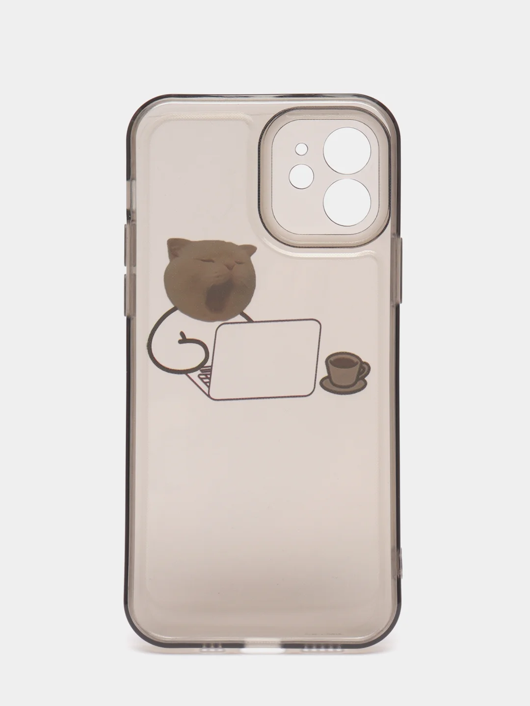 Черный чехол на iPhone 11, 12, 13 / 14 Pro Max / 7, 8 Plus / XR / XS / X, айфон про макс, прозрачный