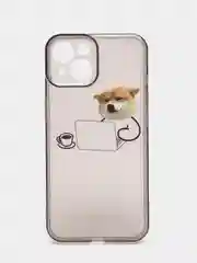 Бежевый меланж чехол на iPhone 11, 12, 13 / 14 Pro Max / 7, 8 Plus / XR / XS / X, айфон про макс, прозрачный