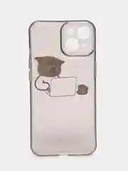 Бежевый меланж чехол на iPhone 11, 12, 13 / 14 Pro Max / 7, 8 Plus / XR / XS / X, айфон про макс, прозрачный