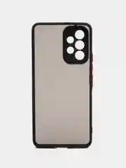 Черный чехол для Samsung Galaxy A53, Самсунг Галакси А53, пластиковый матовый с цветными кнопками