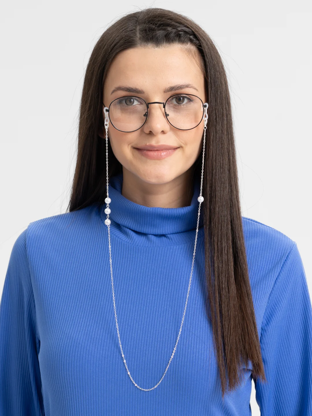 Пудровый цепочка для очков