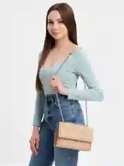 Сумка женская, через плечо, с цепочкой, из экокожи