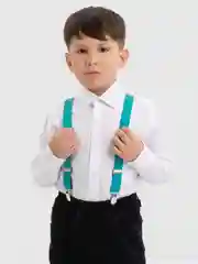 Тёмно-бирюзовый подтяжки детские