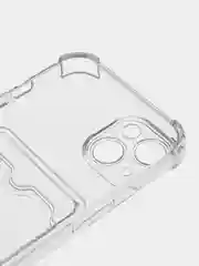 Прозрачный противоударный чехол прозрачный iPhone 11, 12, 13, 14, XR, 7/8/SE, 6, с карманом для карты