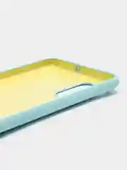 Бирюзовый чехол силиконовый для Samsung Galaxy A51 накладка бампер прозрачный / черный / голубой