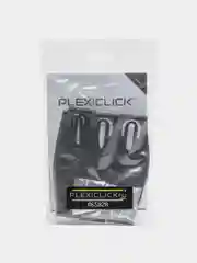 Черный скобы-крепления для номеров автомобиля Plexiclick, быстросъемные