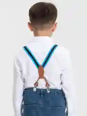 Синий подтяжки детские