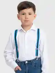 Синий подтяжки детские