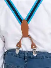 Синий подтяжки детские