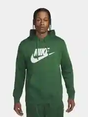 Зеленый флисовое худи-пуловер Nike Sportswear мужское