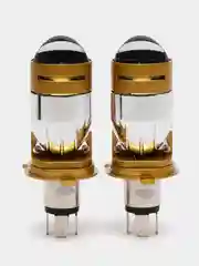 Белый мини Линзы Bi Led H4 (2 шт) автомобильные светодиодные лампы 12- 24V