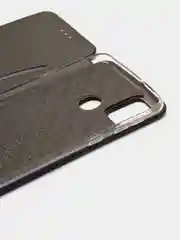 Черный чехол-книжка для Samsung Galaxy M 21, экокожа (Самсунг М 21), M21