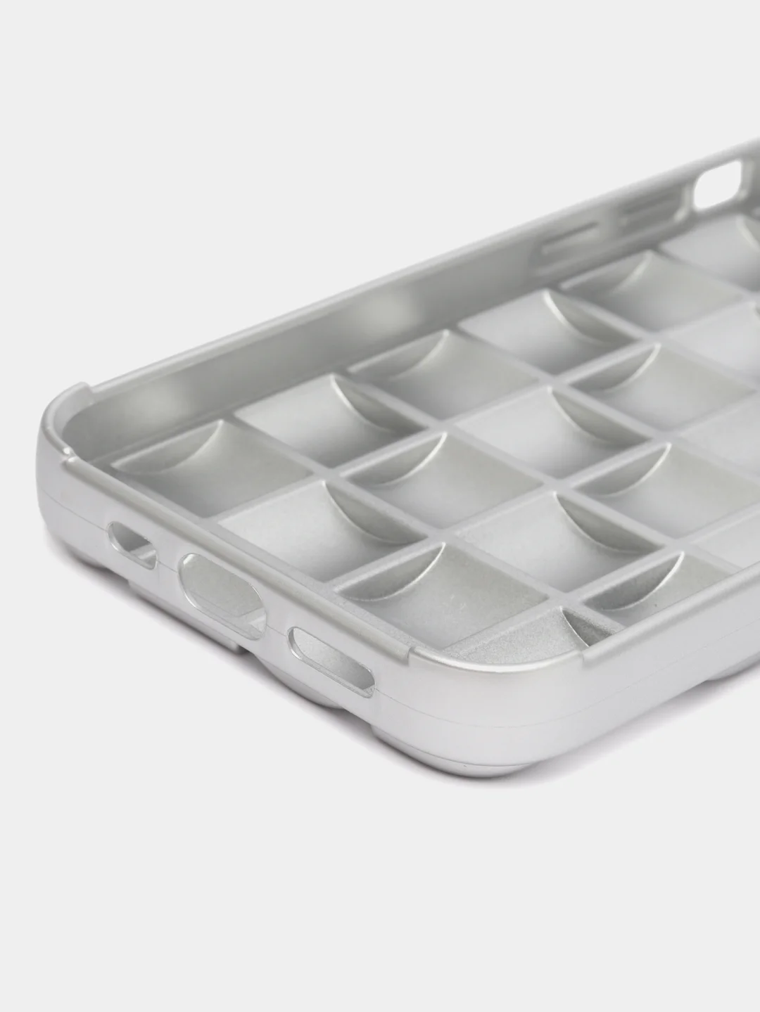 Серый металлик чехол для iPhone 14, 13, 12, 11, Pro, Max, Mini, Plus, 7, 8, SE 2