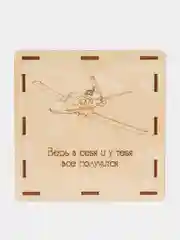 Серый копилка деревянная для денег,  в сборе, копилка тик ток 50500