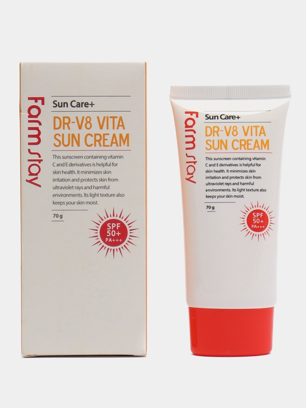 Солнцезащитный крем DR-V8 Vita Sun Cream SPF 50, без масел