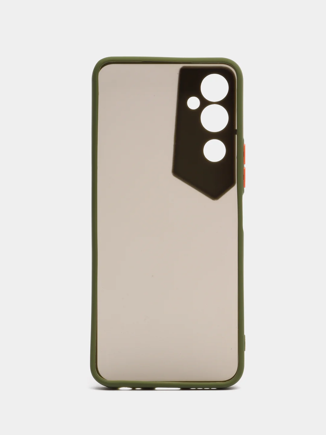 Оливковый чехол для Tecno Pova Neo 2 матовый, с цветными бортиками