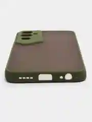 Оливковый чехол для Tecno Pova Neo 2 матовый, с цветными бортиками