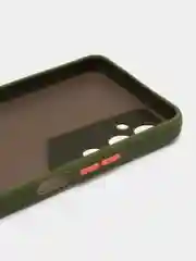 Оливковый чехол для Tecno Pova Neo 2 матовый, с цветными бортиками