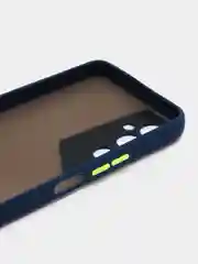 Синий чехол для Tecno Pova Neo 2 матовый, с цветными бортиками