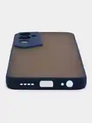 Синий чехол для Tecno Pova Neo 2 матовый, с цветными бортиками