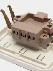 Выключатель 2-клавишный С56-00G "Новинка", скрытой установки, белый, с рамкой под золото