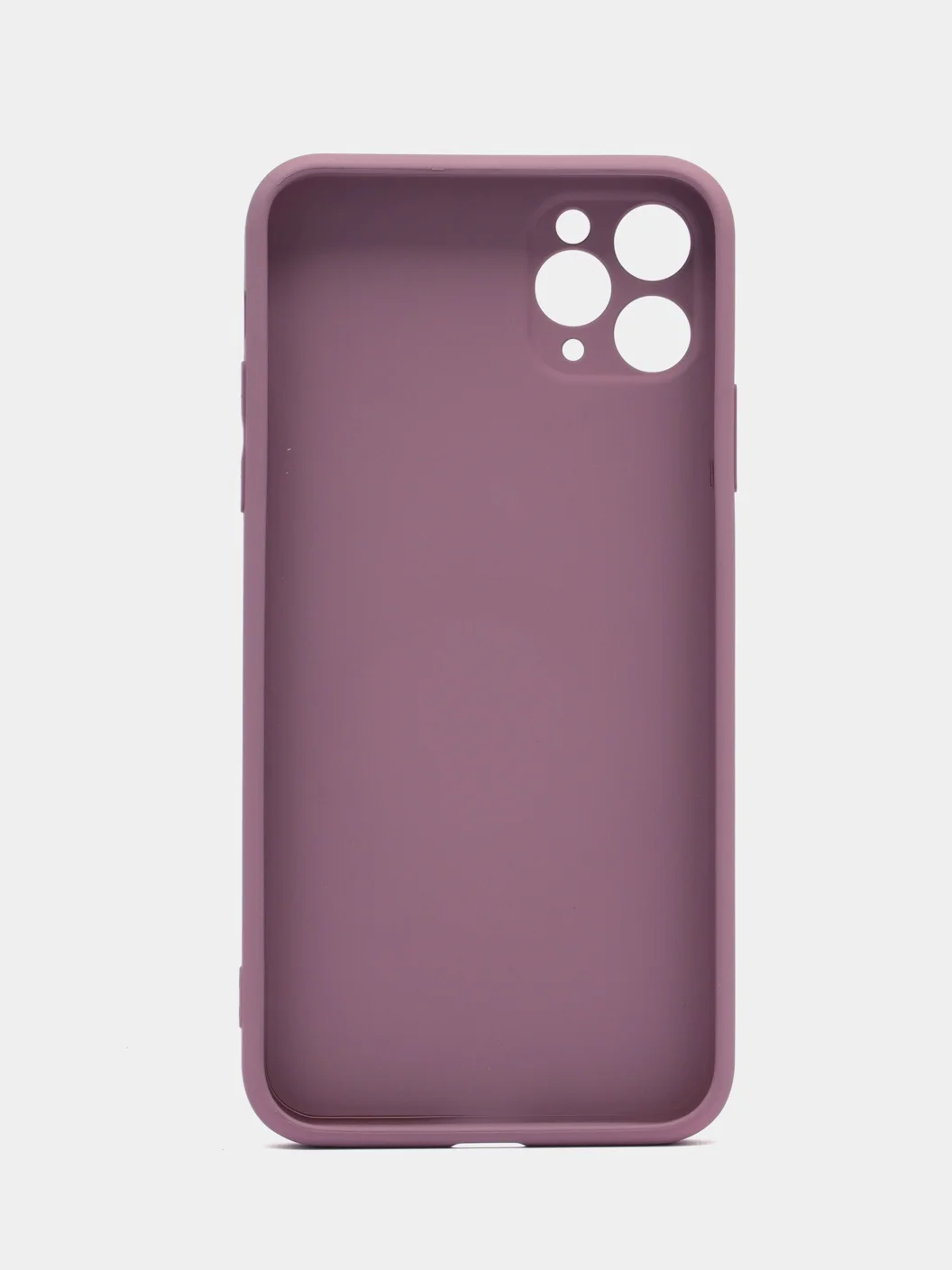 Фиолетовый чехол для iPhone (Айфон) 11 и 11 Pro Max с прямыми бортами под 12 айфон, стеклянный