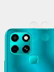 Прозрачный защитное стекло на камеру BROSCORP для телефона Infinix Smart 6, прозрачное, закаленное