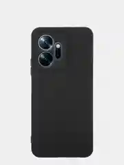 Черный чехол BROSCORP для Infinix Zero 20, матовый, силиконовый, тонкий, бортик вокруг камер