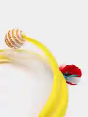 Желтый тоннель для кошек, с игрушкой