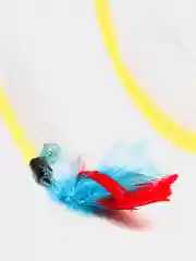 Желтый тоннель для кошек, с игрушкой
