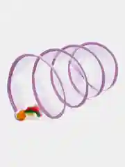 Сиреневый тоннель для кошек, с игрушкой