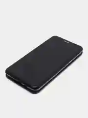 Черный чехол-книжка для Samsung Galaxy J 7 (2016), Samsung J7 (2016), Самсунг J 7 экокожа