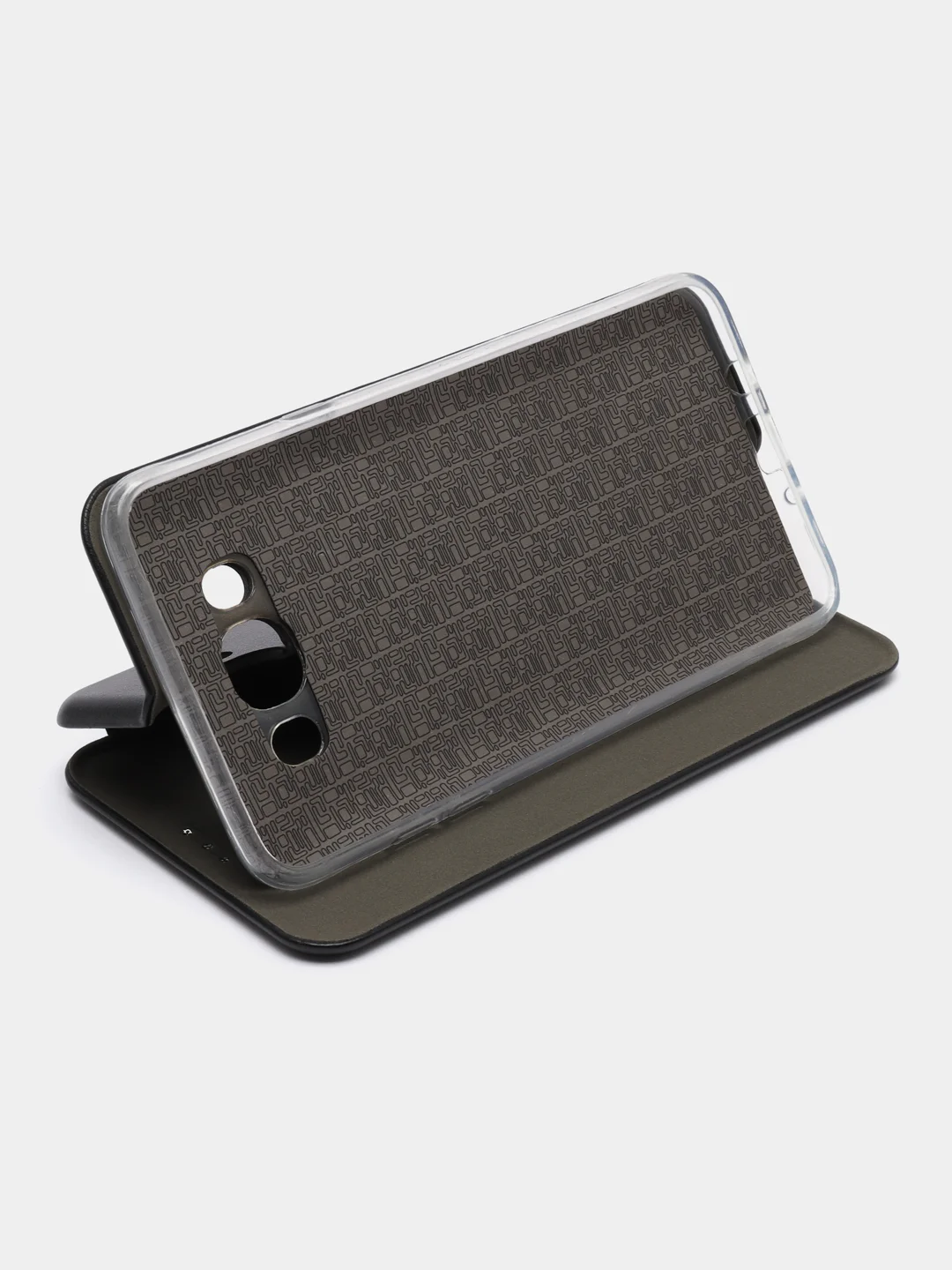 Черный чехол-книжка для Samsung Galaxy J 7 (2016), Samsung J7 (2016), Самсунг J 7 экокожа